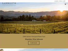 Tablet Screenshot of lafollettewines.com